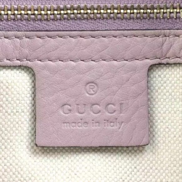 Auth GUCCI Handbag Shoulder Bag Beige/Light Purple GG Canvas/Leather - Picture 12 of 16